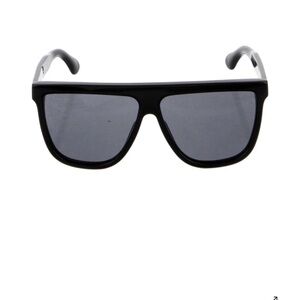 Gucci Flat Top Black Sunglasses with Dark Lenses
